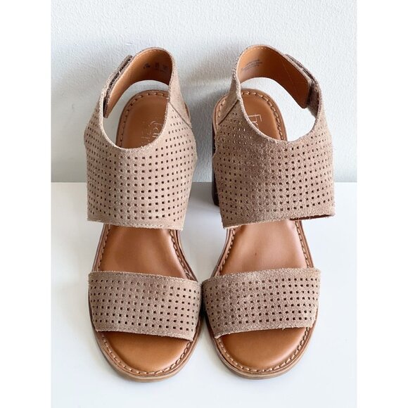 Franco Sarto "Delores" Block Heel Sandal Taupe Size‎ 8.5M - Picture 1 of 9